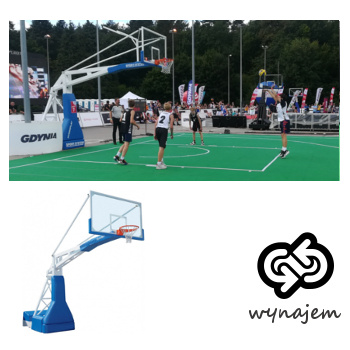 Wynajem najazdowego kosza do koszykówki